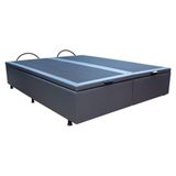 Base Cama Box Baú Casal King Size Corano Cinza