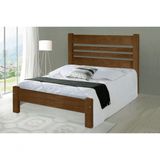 Cama Super King Size Prime De Madeira Maciça Angelim Pedra/tauari - Cor Imbuia