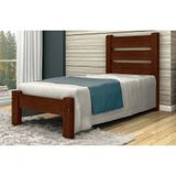 Cama Solteirão (solteiro Extra) Maiorca De Madeira Maciça Angelim Pedra/tauari - Cor Castanho