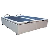 Base Cama Box Baú Casal King Size Corano Bege