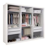Closet Casal Sem Portas 4 Gavetas Paris Minastex