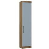 Guarda Roupa Sapateira Modulada 50cm 1 Porta Paris Luciane Móveis Avelã Pf Com Grey Sky Pf