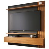 Painel Home Suspenso Tv 65 Polegadas Juriti Noce Milano Preto Clb Noce Milano Preto