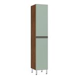 Paneleiro Simples 40cm 2 Portas Nogueira C/verde