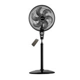 Ventilador De Coluna Ts+ Com Controle Remoto 3 Velocidades 40cm Preto E Grafite - 127v