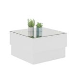 Mesa De Centro Parati Branco Com Tampo Espelhado - Artely
