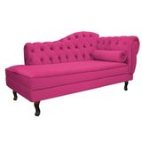 Diva Recamier Diana 140cm Lado Esquerdo Suede - Doce Sonho Móveis Pink