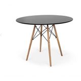 Mesa De Jantar Redonda Eames Eiffel 90cm Preta