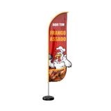 Wind Banner 3d Kit Completo Aqui Tem Frango Assado Dupla