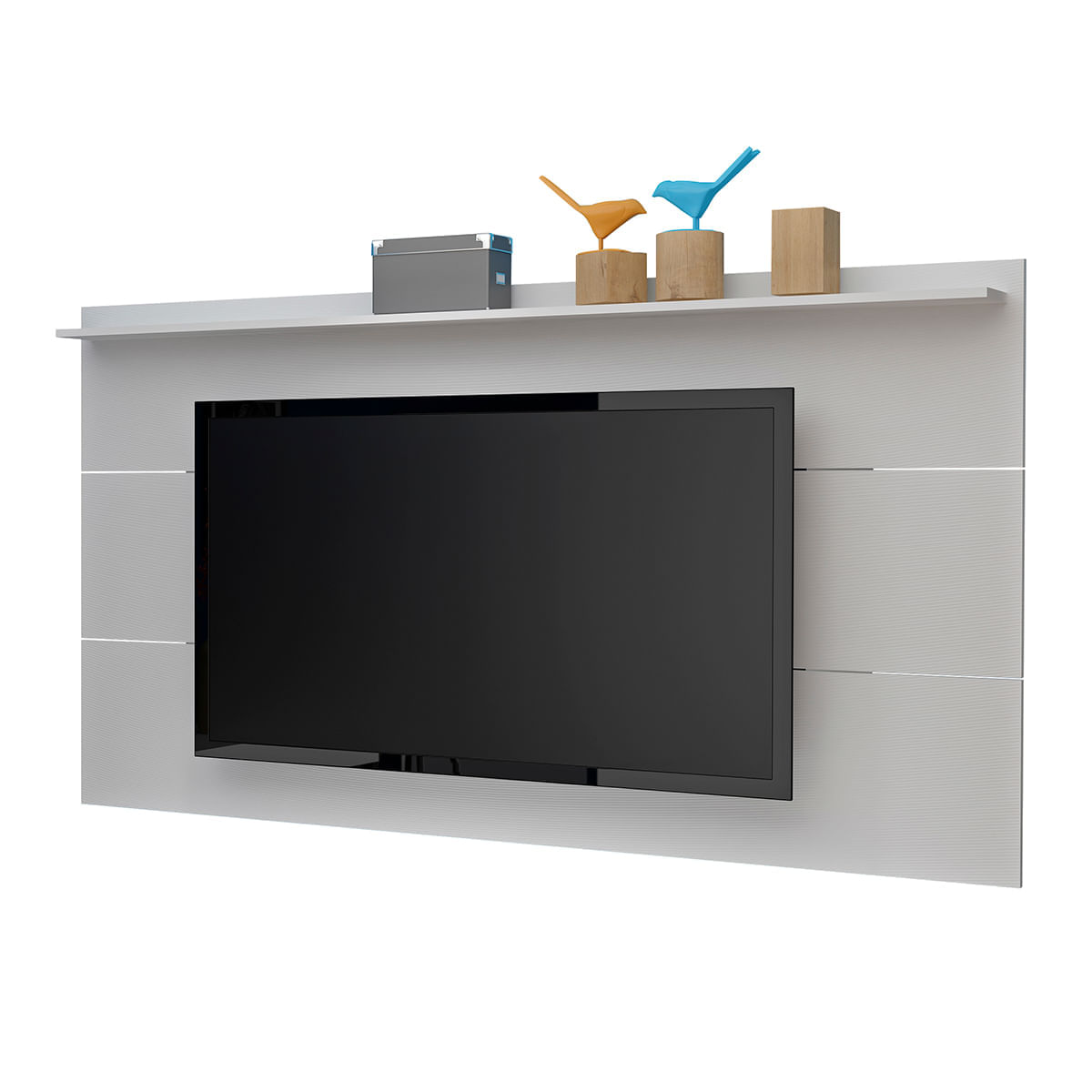 Painel para TV até 47" em Madeira Branco Artely Slim