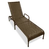 Espreguiçadeira Catar Com Regulagem Para Piscina, Área Externa - Marrom