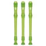 Kit 3 Flautas Doce Soprano Germânica Em C Yrs-20g Verde Yamaha