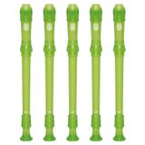 Kit 5 Flautas Doce Soprano Barroca Em C Yrs-20b Verde Yamaha