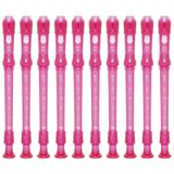 Kit 10 Flautas Doce Soprano Germânica Em C Yrs-20g Rosa Yamaha