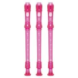 Kit 3 Flautas Doce Soprano Germânica Em C Yrs-20g Rosa Yamaha
