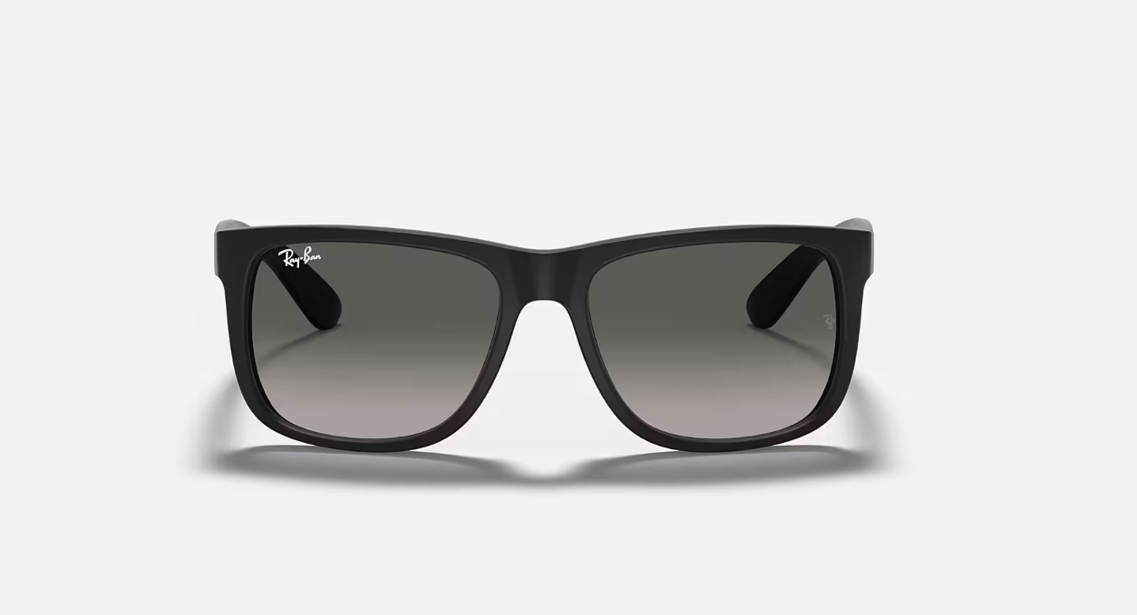 Óculos De Sol Ray-ban Justin Preto Polarizado Uv 4165