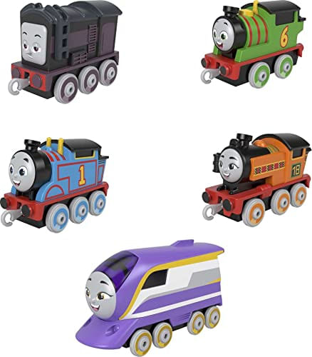 Pacote De Motores Thomas &amp; Friends Fisher-price Adventures, Conjunto De 5 Trens De Brinquedo Push-along Para Crianças Em Idade Pré-escolar D