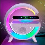 Luminária Rgb Caixa Som G Speaker Carregador Indução Smart