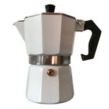 Cafeteira Italiana Moka Café 150 Ml 3 Xícaras Branca