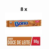 Kit Com 8 Pacotes De Biscoito Bono Doce De Leite 90g Nestlé