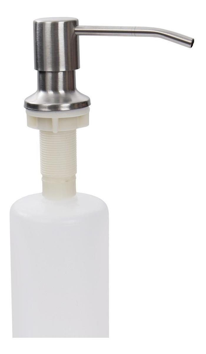 Dispenser Dosador Detergente Sabonete Embutir Aço Inox 500ml