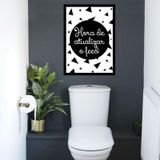 Quadro Decorativo Hora De Atualizar O Feed - Banheiro 34x23