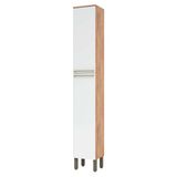 Paneleiro 2 Portas 4 Prateleiras 100% MDF Napoli Prime Espresso Móveis Castanho/Branco