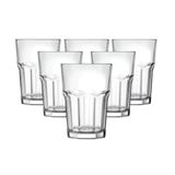 12 Copos Vidro 410ml Transparente Bristol Resistente