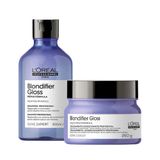 Kit L&#39;oréal Professionnel Blondifier Gloss Shampoo + Máscara
