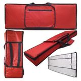 Kit Capa Teclado Roland Fantom Fa76 Vermelho + Cobertura