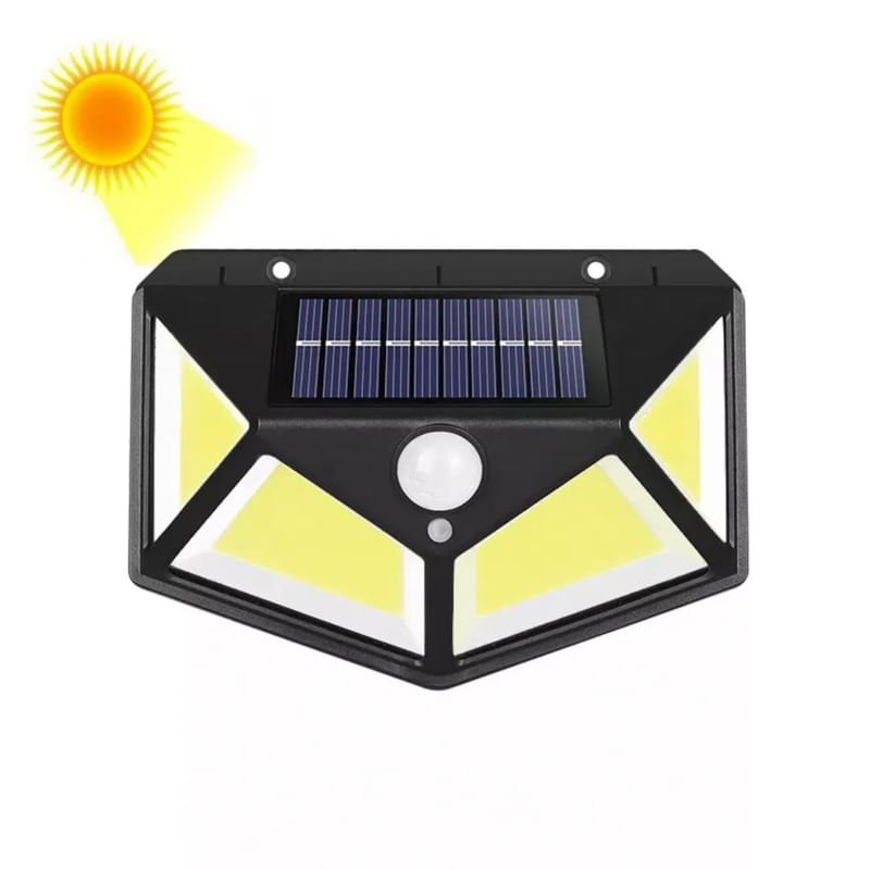 Refletor Solar: Luz De Painel Solar Exterior Led 100-600lm