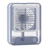 Mini Ventilador Climatizador Umidificador Luz Led