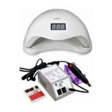 Lâmpada De Manicure 48w Uv Led, Kit Polidor De Unhas, 220v