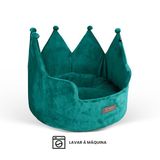 Caminha De Cachorro Crown Bed Ultra Macia - Verde Esmeralda