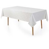 Toalha De Mesa Retangular 165x220cm Easy Wash Victória - Karsten Branca