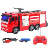 Brinquedo De Caminhão De Bombeiros Com Controle Remoto De 2 Canais Para Crianças