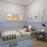 Cama Infantil Montessoriana Casal Sol Yescasa Branco/carvalho Mel