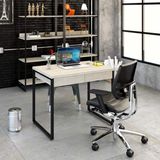 Mesa para Escritório 90cm 2 Gavetas Kuadra Compace Snow