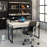 Mesa para Escritório 135cm 2 Gavetas Kuadra Compace Snow