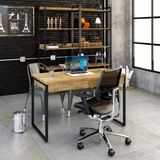 Mesa para Escritório 120cm 2 Gavetas Kuadra Compace Carvalho