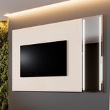 Painel Para Tv Até 75 Polegada Reflecta Jateado 218cm Off White