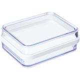 Pote Plástico Transparente Clear Duo De 560ml Tampa Branca - 20769/3007 - Coza