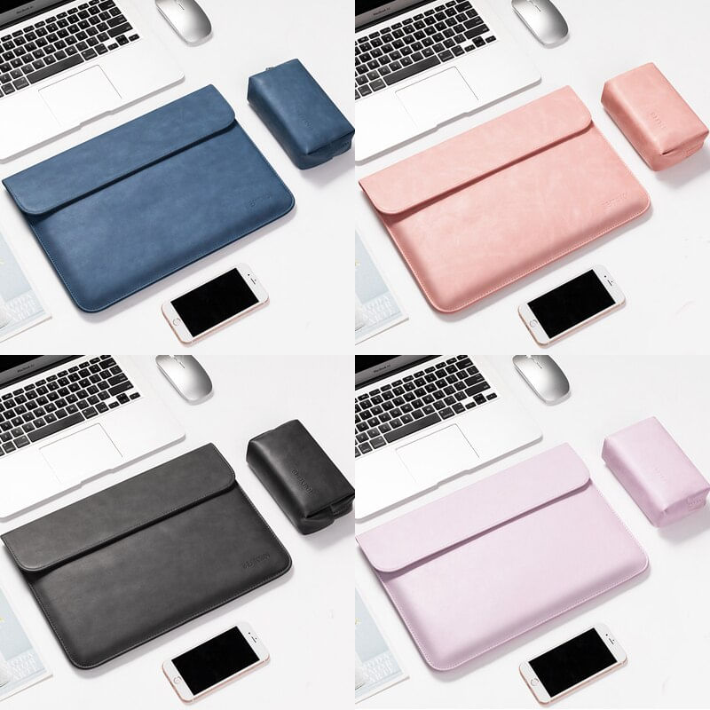 Pu Couro Laptop Sleeve Case Para Macbook Ar Xiaomi Pro 12