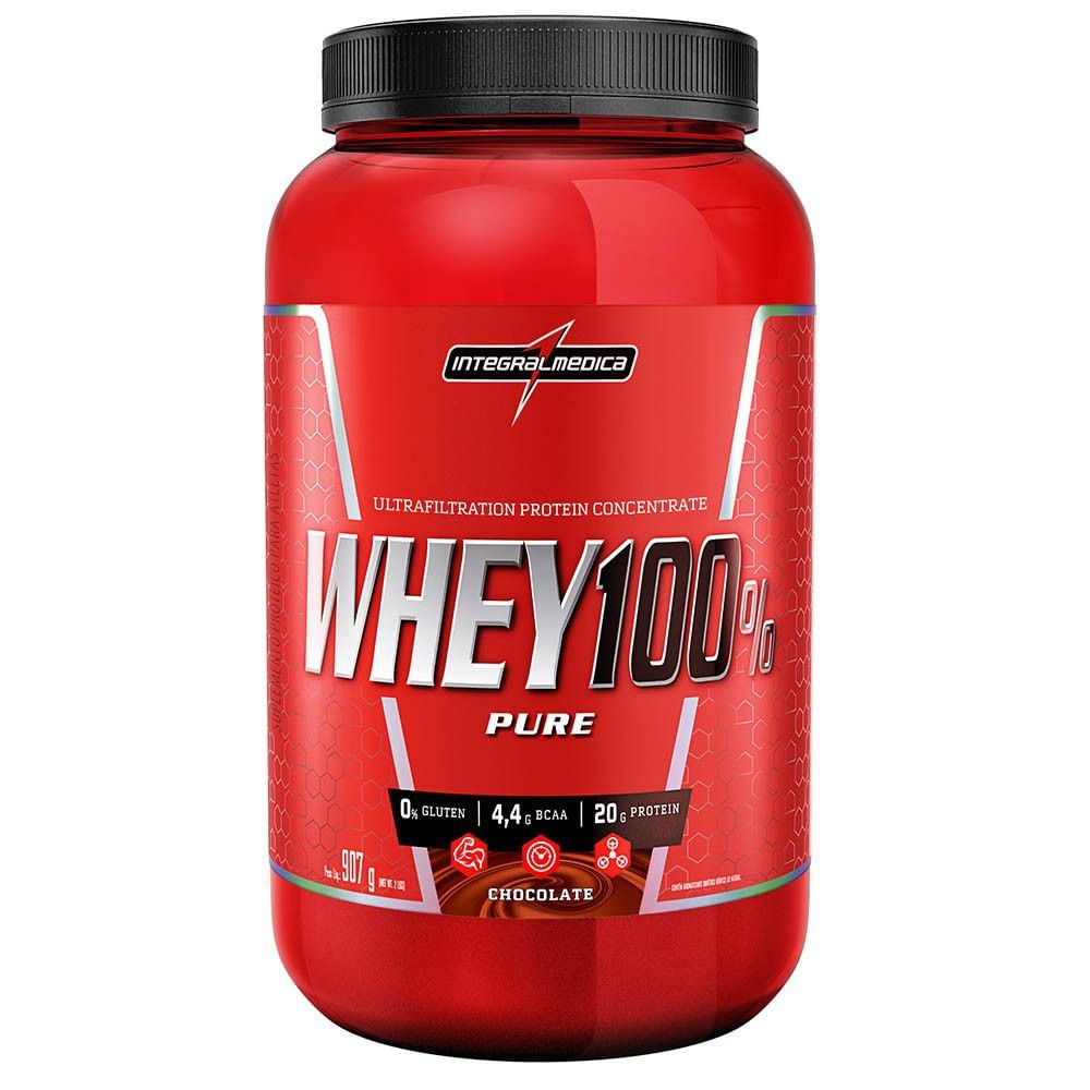 Whey Protein 100% Pure Integral Medica 907g Baunilha