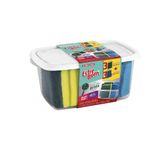 Pack De Esponjas Abrasivas Com Pote Branco Esfrebom 6un - Bettanin