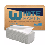 Papel Interfolha 100% Celulose 21x22 White Paper C/1.000 Folhas White Paper