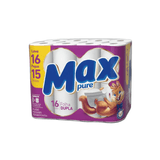 Papel Higiênico Folha Dupla Max Pure Pacote c/ 16 Rolos de 30m