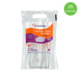 Pote 250ml Retangular Transparente com tampa Cristalcopo com 25 unidades