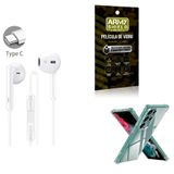 Kit Fone De Ouvido + Capinha Samsung S23 Ultra + Película 3d