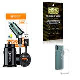 Kit Carregador Veicular + Capinha Samsung A04 + Película 3d
